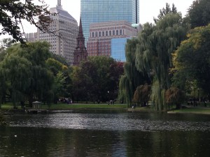 Boston's Arlington Street Church, Lake & Foliage