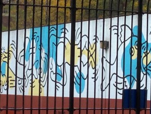 Keith Haring Mural at James J Walker Park