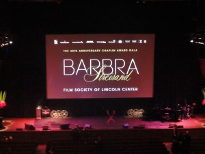 Honoring Barbra Streisand  for her film career at the 40th annual Chaplin Award at the Film Society of Lincoln Center in 2013 was an incredibly memorable evening 